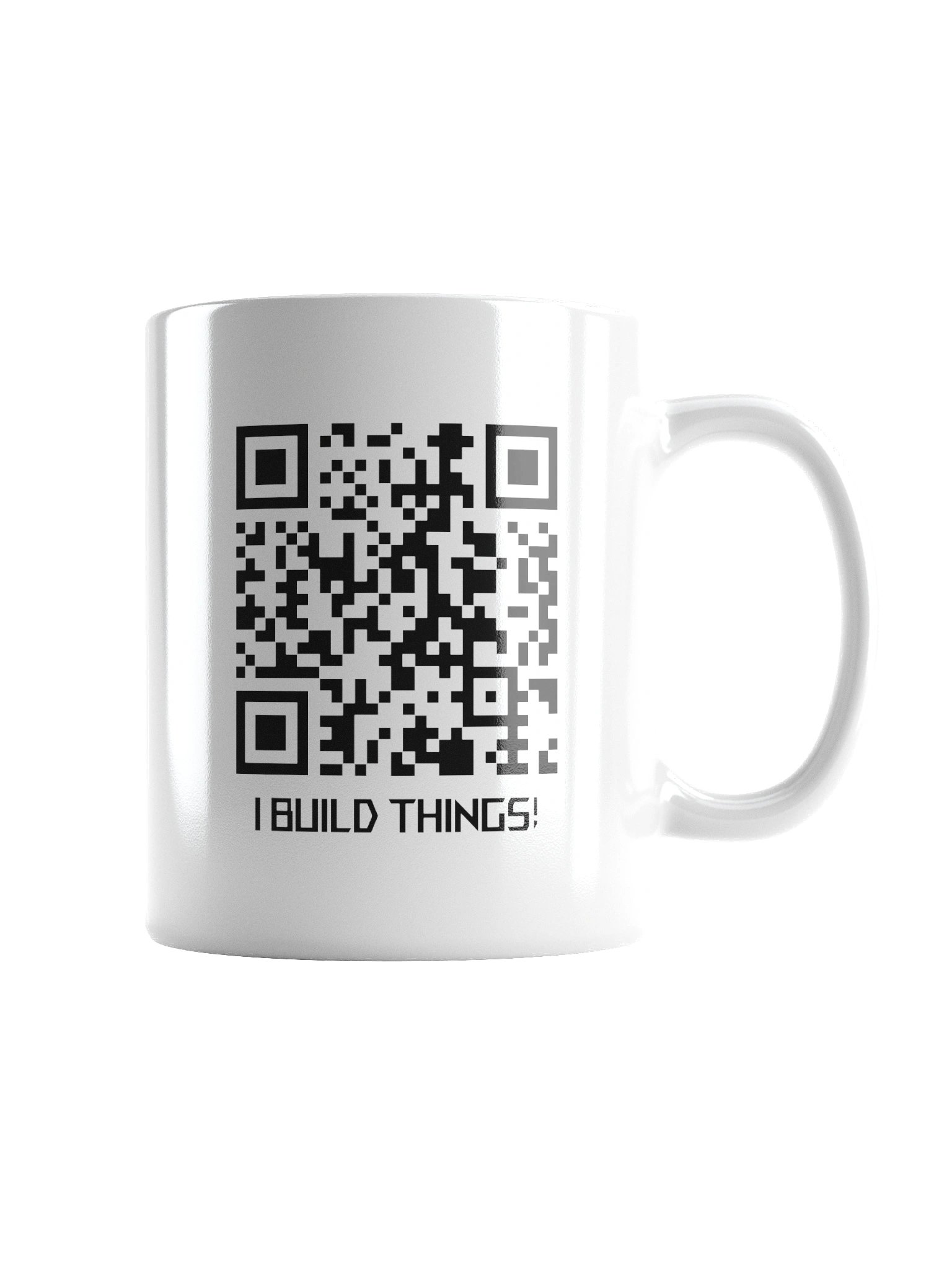 White Glossy Mug - I BUILD THINGS! product image (2)