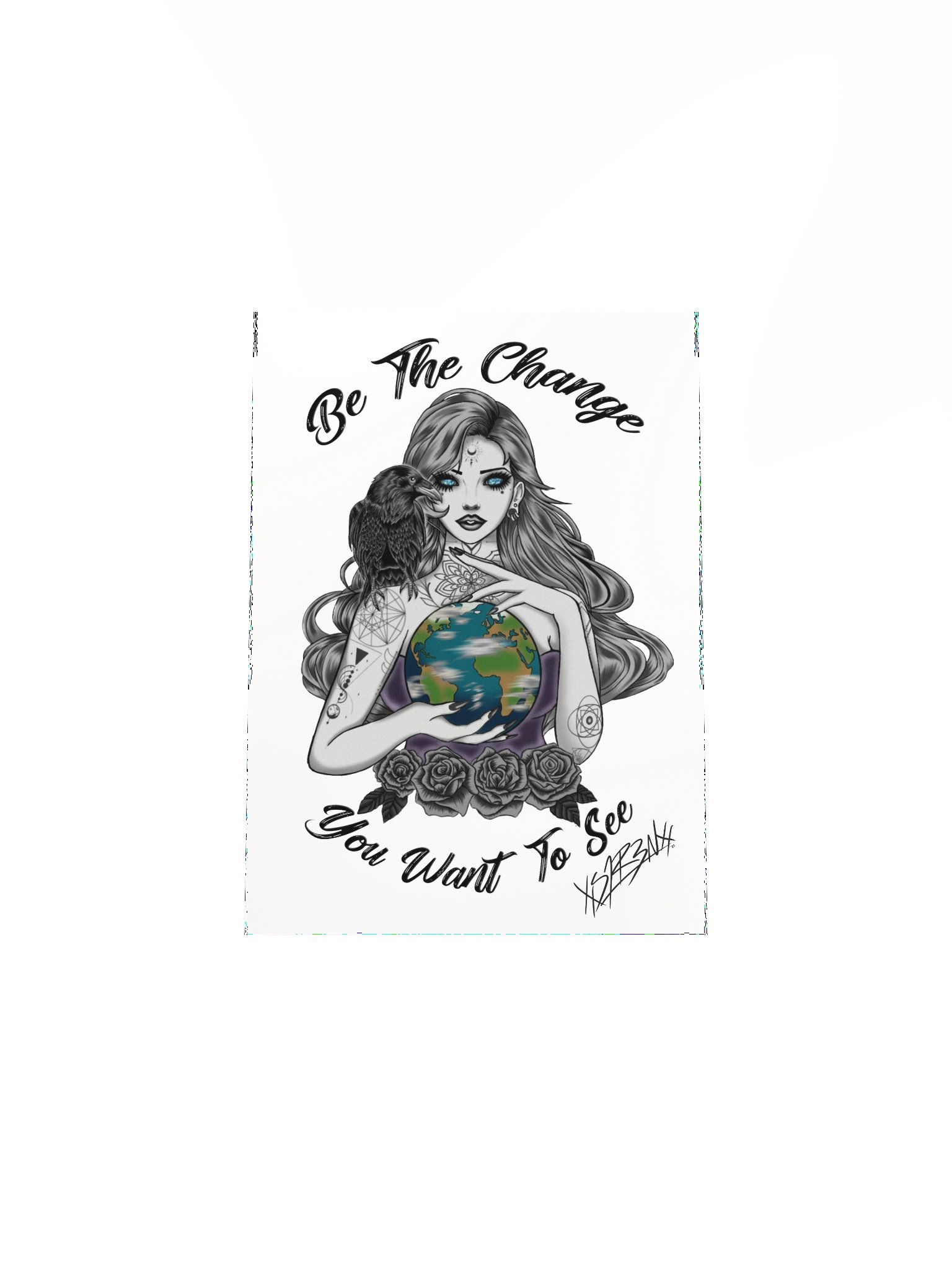 Be the change Poster signed White product image (31)