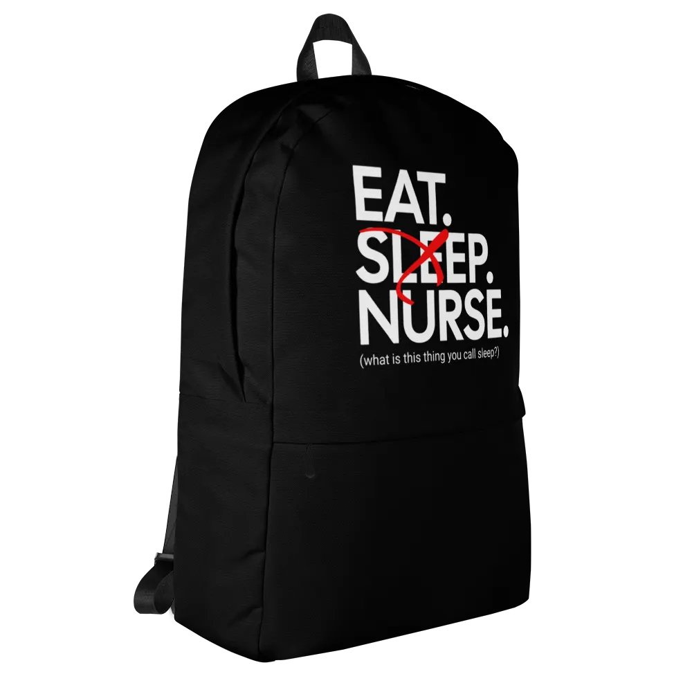 Eat Sleep Nurse Backpack (Medium/Black) product image (3)