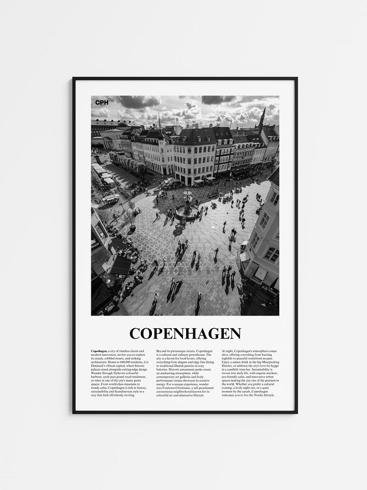 Copenhagen 02 Newspaper Poster | Framed product image (1)