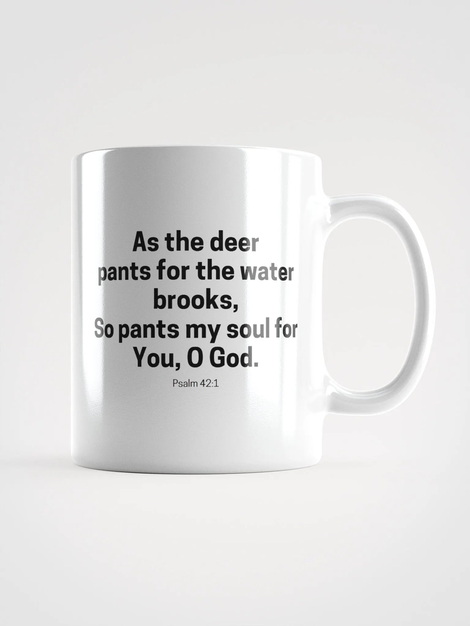 As The Deer Pants For The Water Brooks Psalm 42:1 White Glossy Mug 11/15/20oz product image (1)
