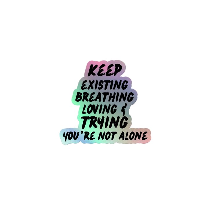 keep going holographic sticker product image (1)