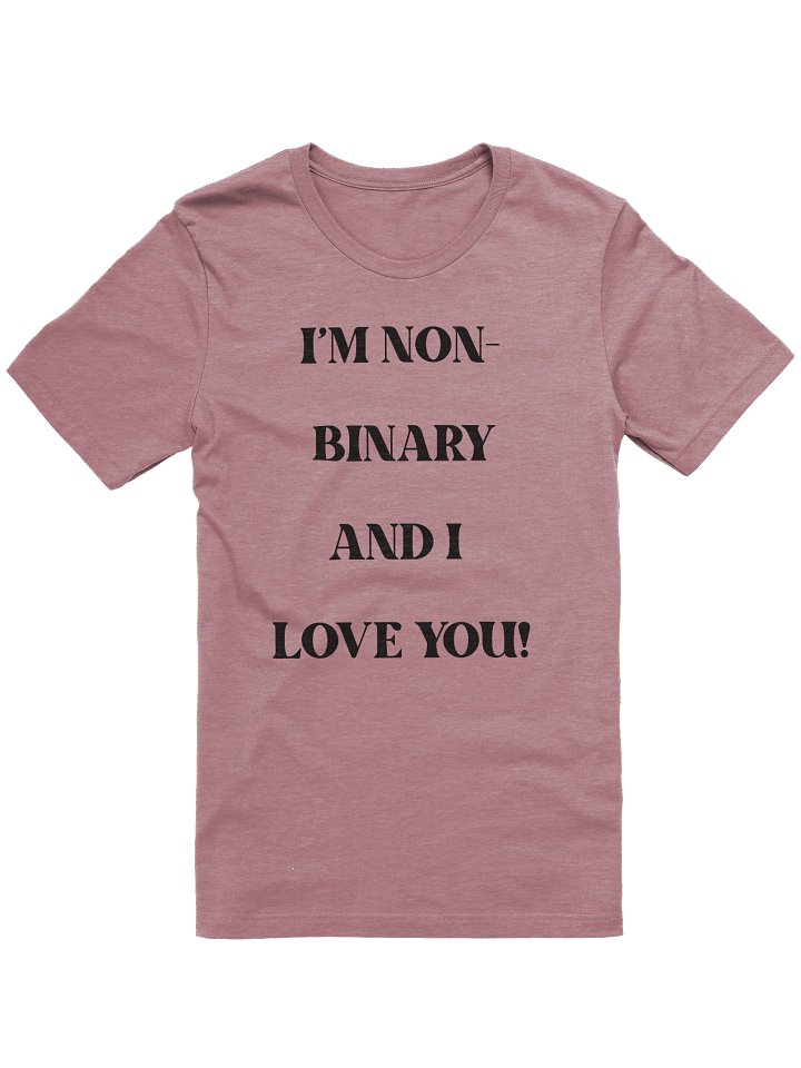 Non-binary and I love You Black Font Retro T-Shirt product image (3)
