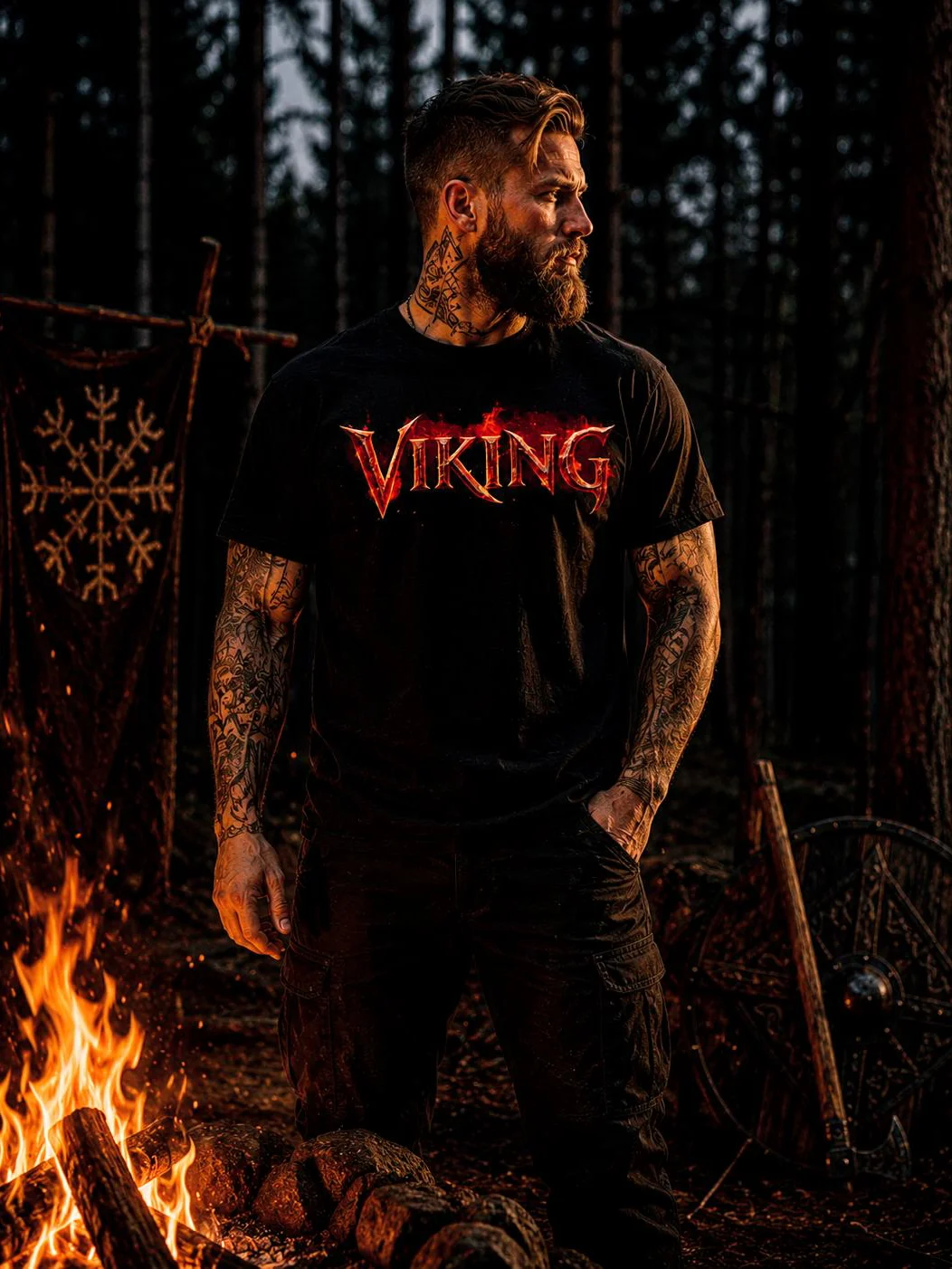 Viking Hardstyle | Forged in Fire | Supersoft T-Shirt product image (3)