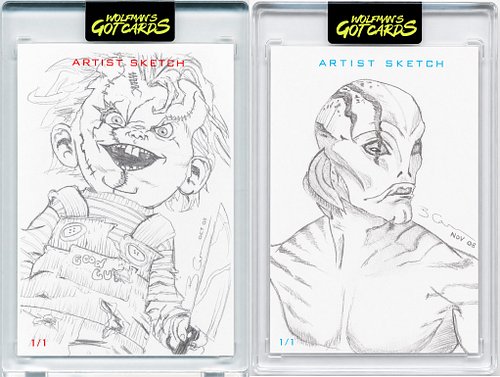 2 sketches I did 18 years ago. Chucky and Abe Sapien.