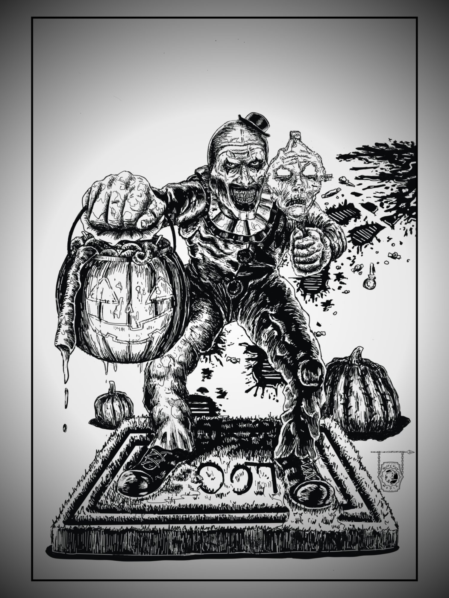 Trick or Treat with Art the Clown- Clean Version- Unisex Sweatshirt product image (21)