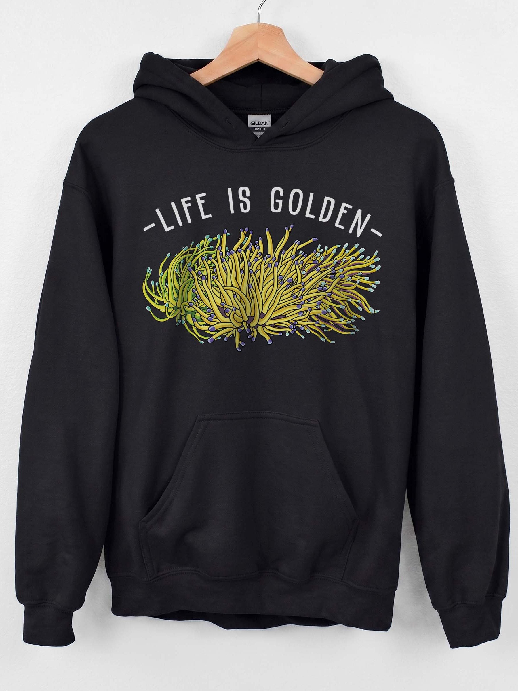 Life Is Golden Torch Corals Hoodie for Reef Aquarium Lovers product image (1)