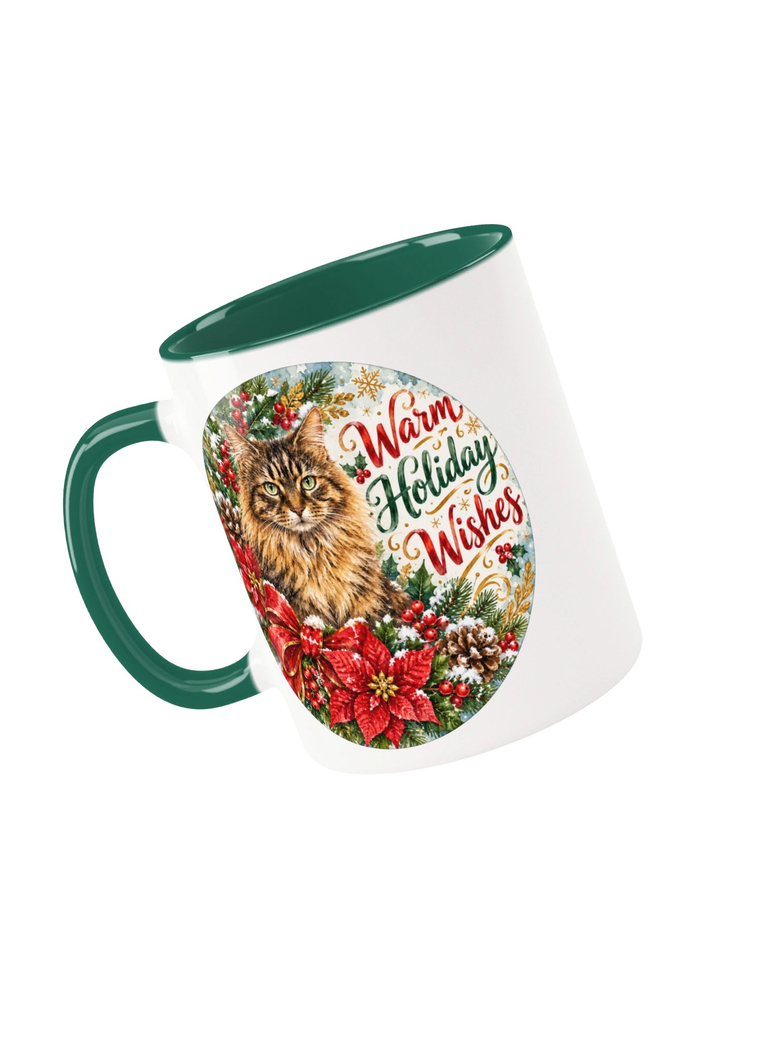 Warm Holiday Wishes Christmas Cat Mug product image (3)