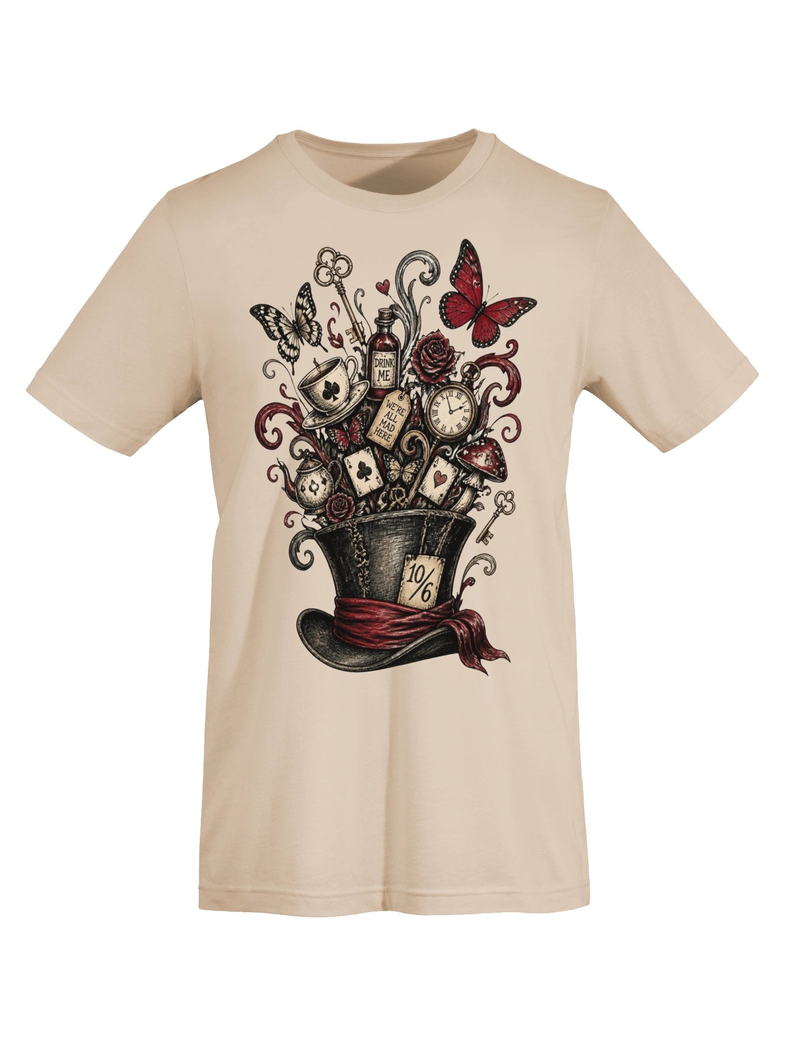 Wonderland Mad Hatter Shirt Vintage Collage Tee, Dark Alice Shirt product image (90)