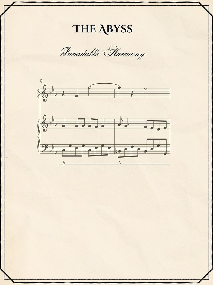 The Abyss - Sheet Music | Invadable Harmony product image (1)