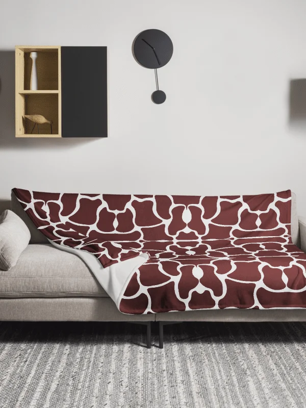 Brown Brick Mosaic Throw Blanket product image (3)