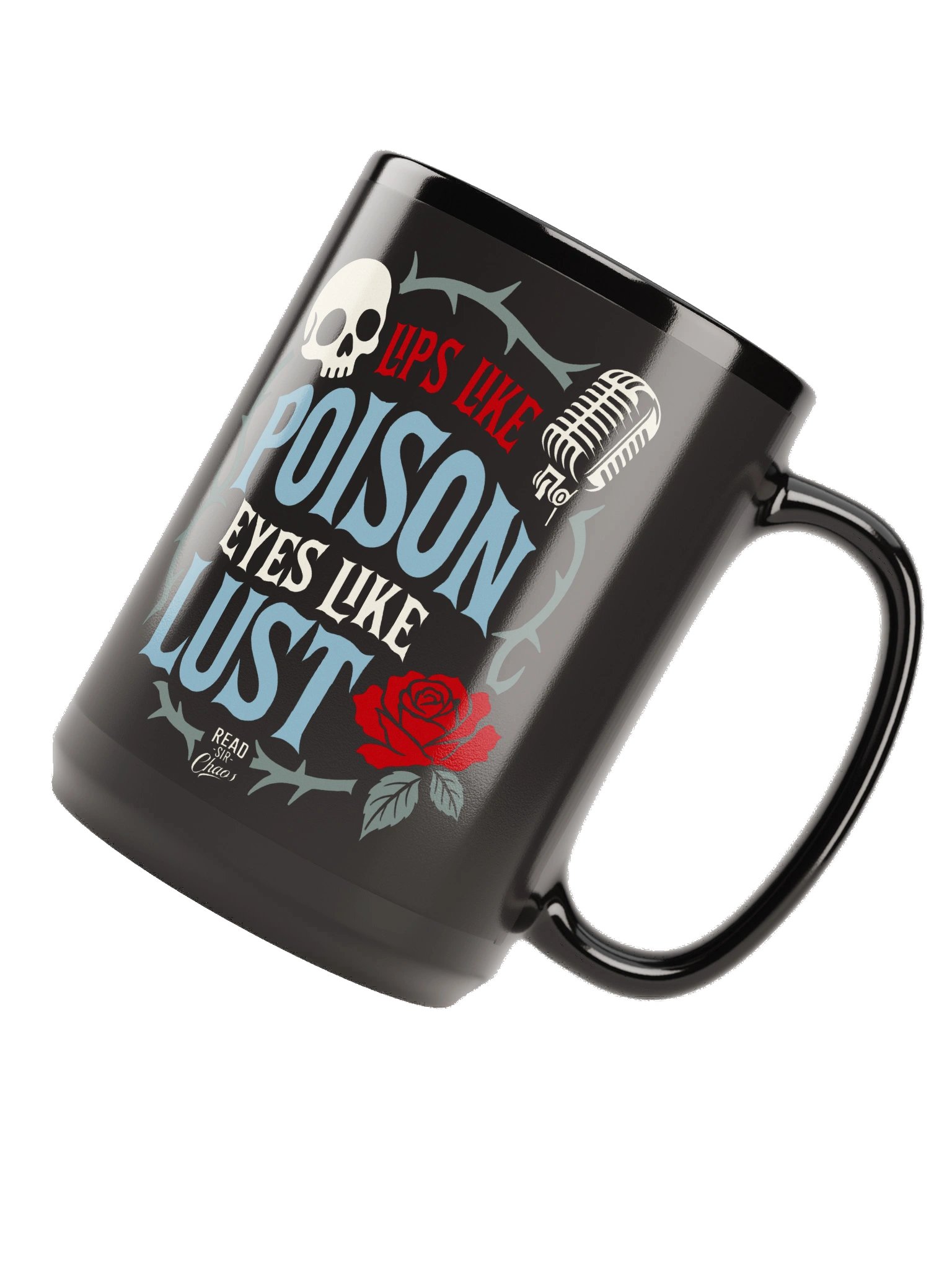 Lips Like Poison Black Mug product image (6)