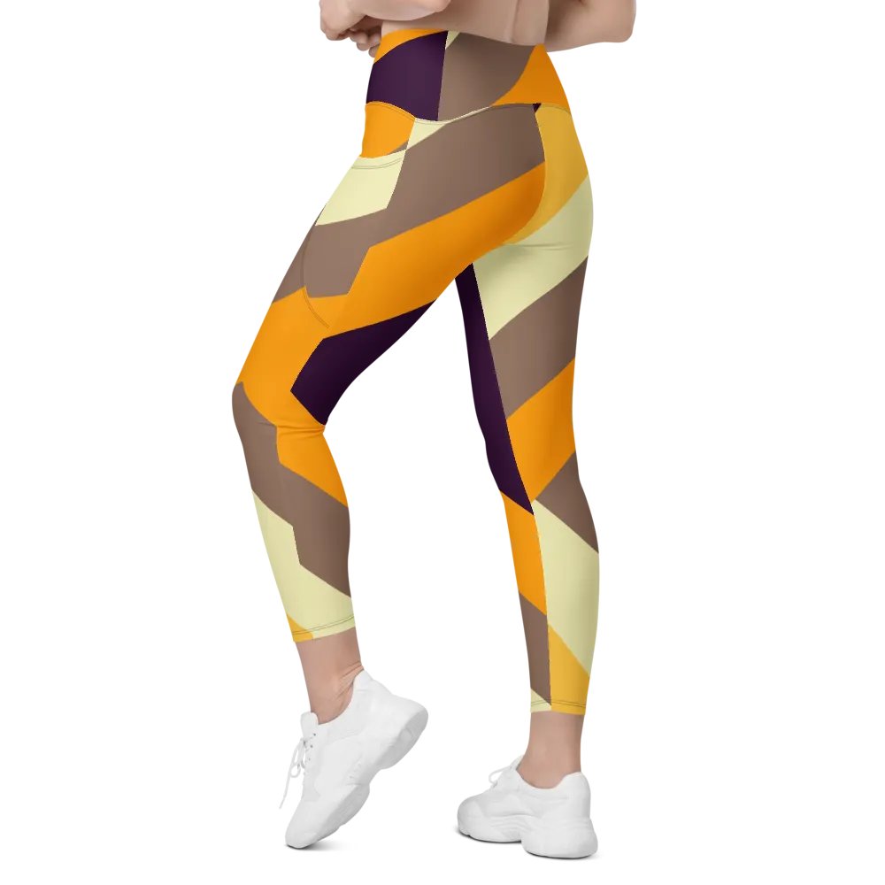Sunset Stripes All-Over Leggings with Pockets product image (9)