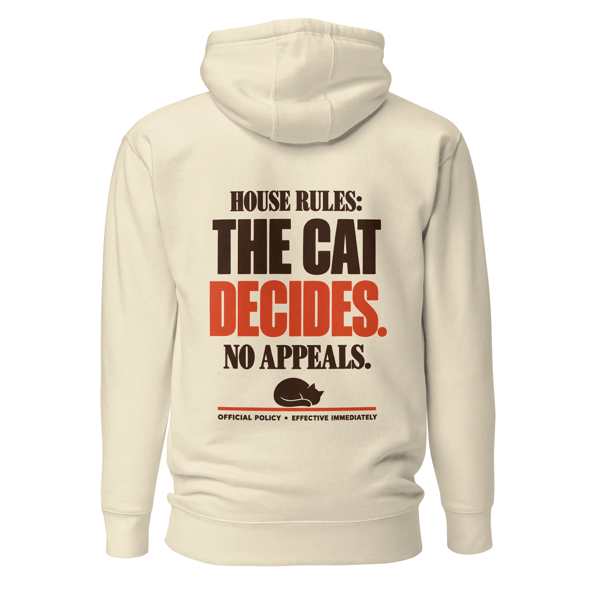 Funny Cat Hoodie: House Rules The Cat Decides No Appeals, Cat Meme Sweatshirt, Cat Owner Gift product image (1)
