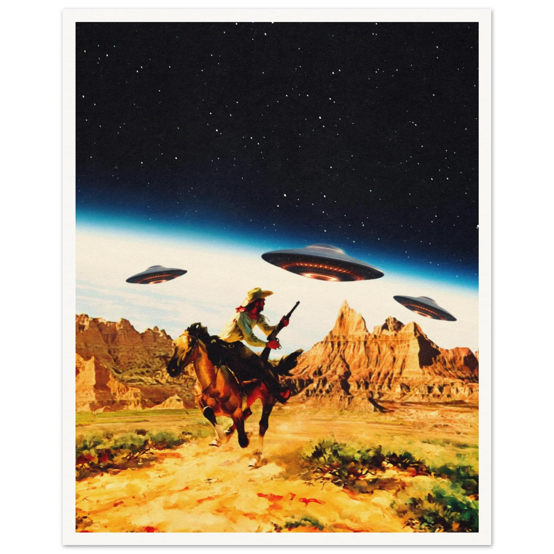 UFO Space Chase Wall Art product image (4)