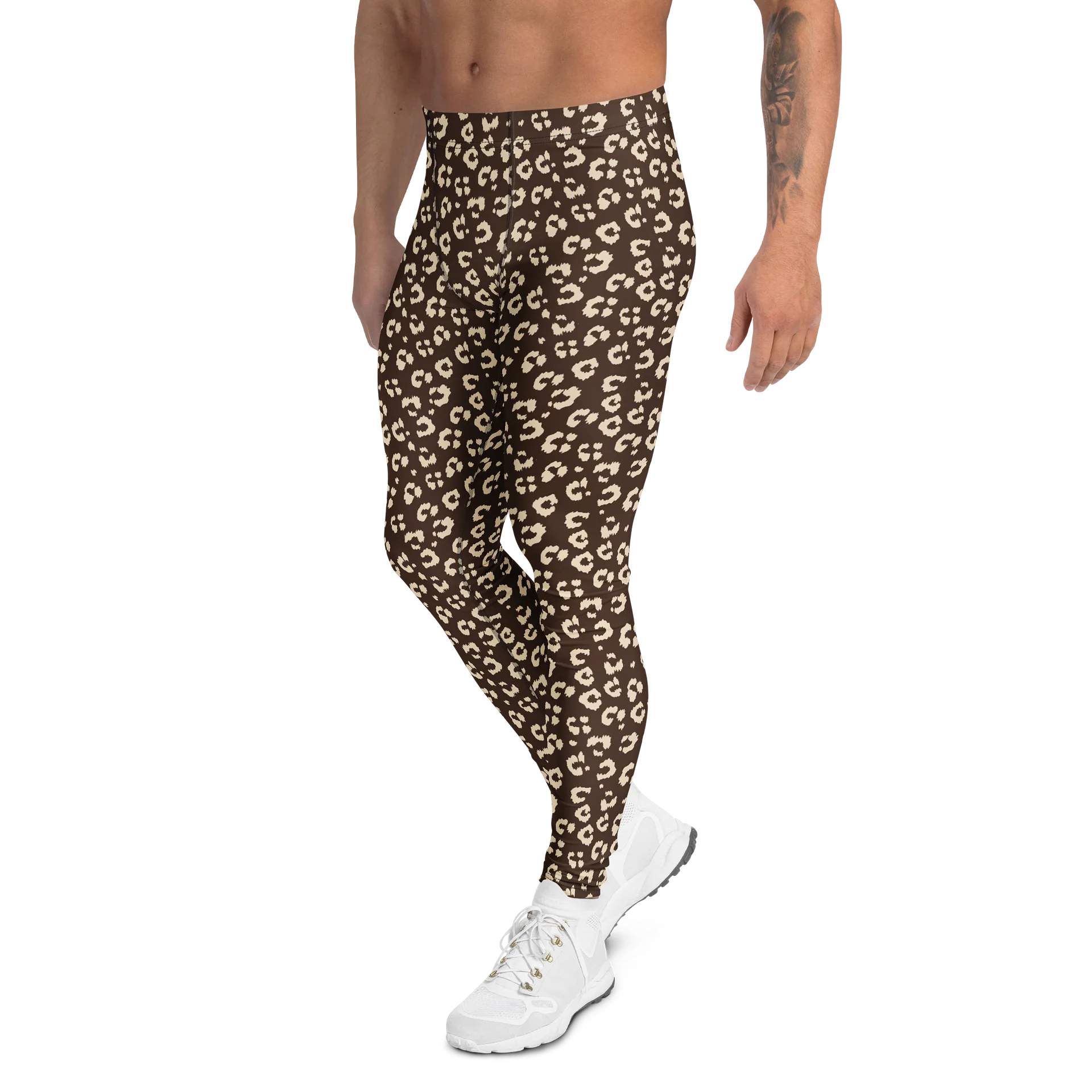 Trendy Leopard Print Athletic Men's Leggings product image (4)