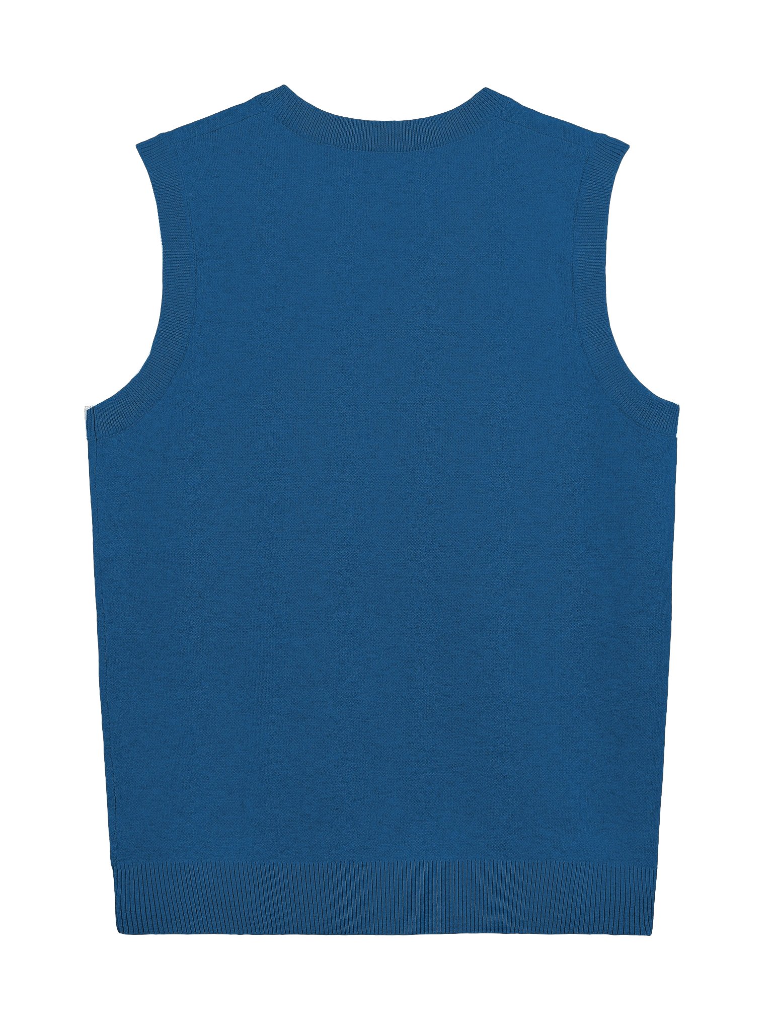 Blue Knitted V-Neck Vest product image (3)