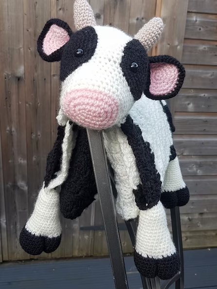 Cow Folding Baby Blanket Crochet Pattern - C2C Graphghan PDF Pattern - Crafting Happiness product image (1)
