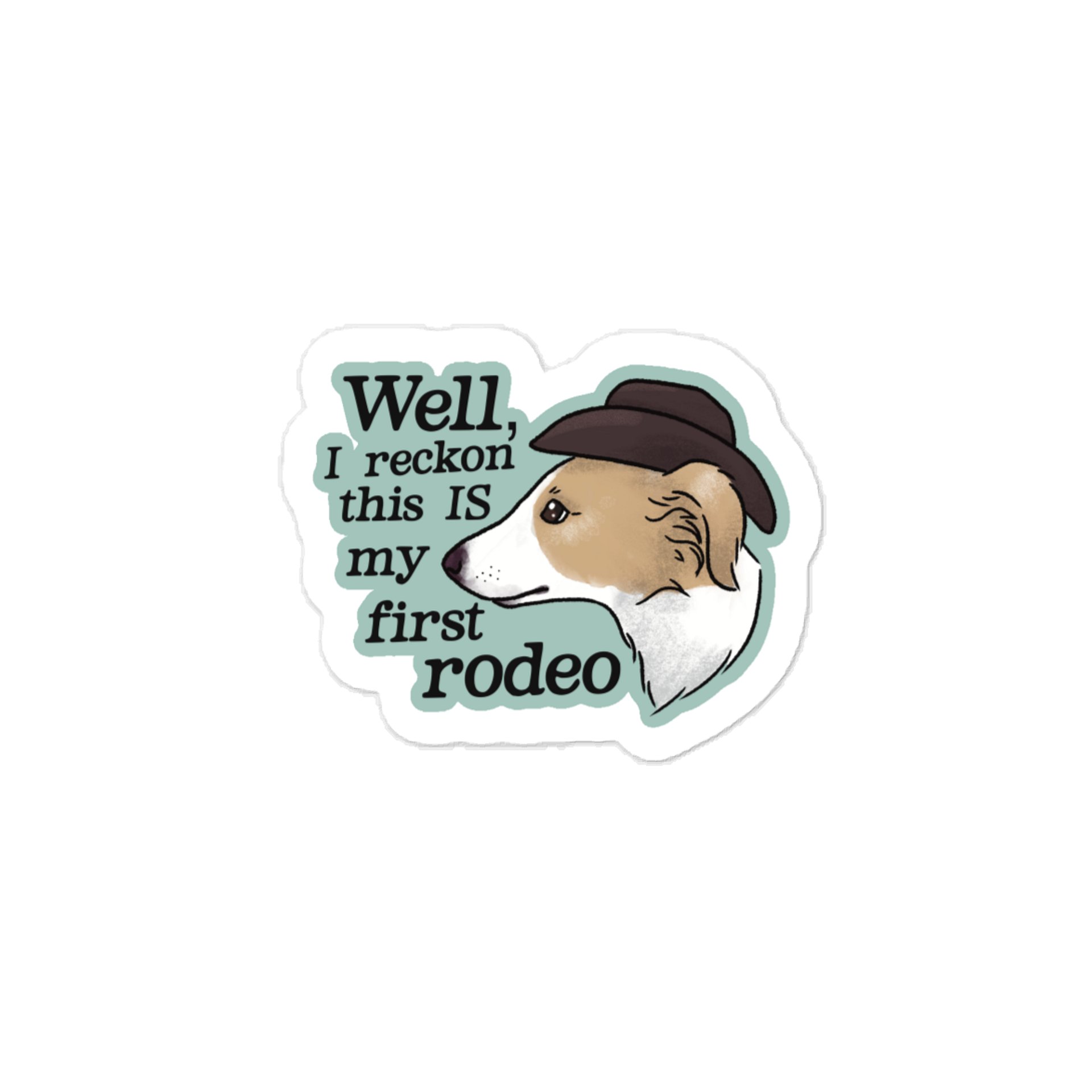 First Rodeo Puppy - Cream and White - Sticker product image (1)