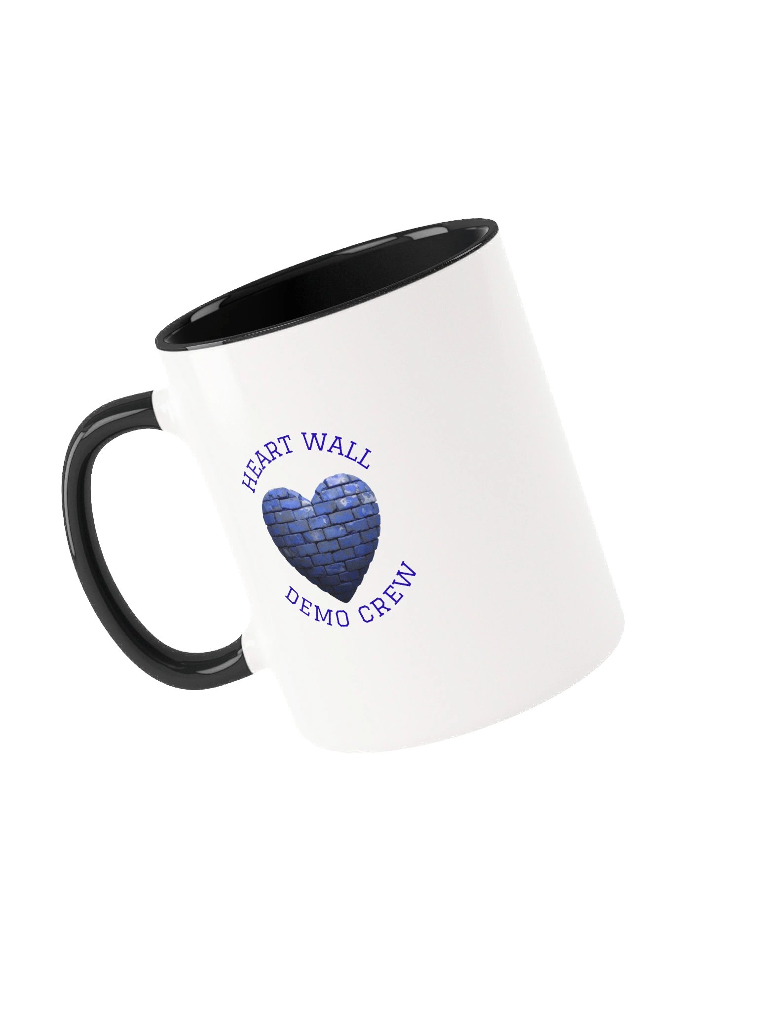 Heart Wall Demo Crew Ceramic Mug - Blue Graphic - 11oz or 15oz product image (3)