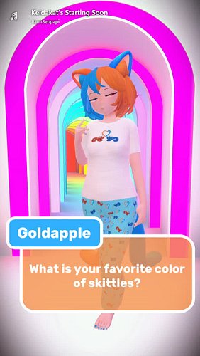 You'd think a brightly colored vtuber would be more into Skittles
Ask questions here: https://forms.gle/JqXpNPfhDSMVwGy36

VR...