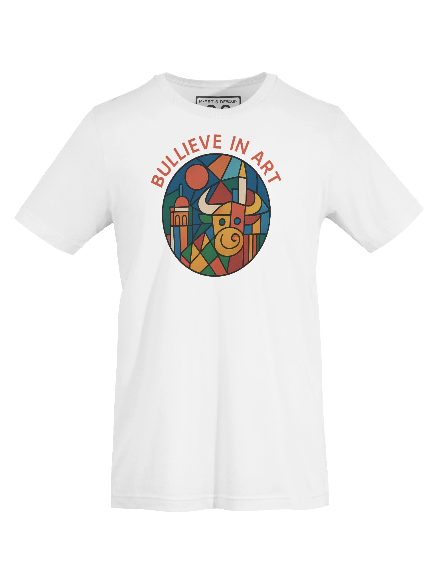 BULLIEVE IN ART – Bold Geometric Bull Tee by M-Art & Design product image (103)