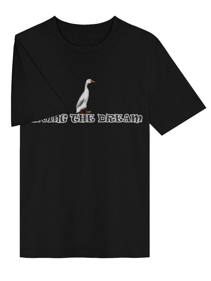 Duck "LIVING THE DREAM" T-Shirt. Unisex Stanley/Stella Organic Ribbed Neck T-Shirt product image (2)