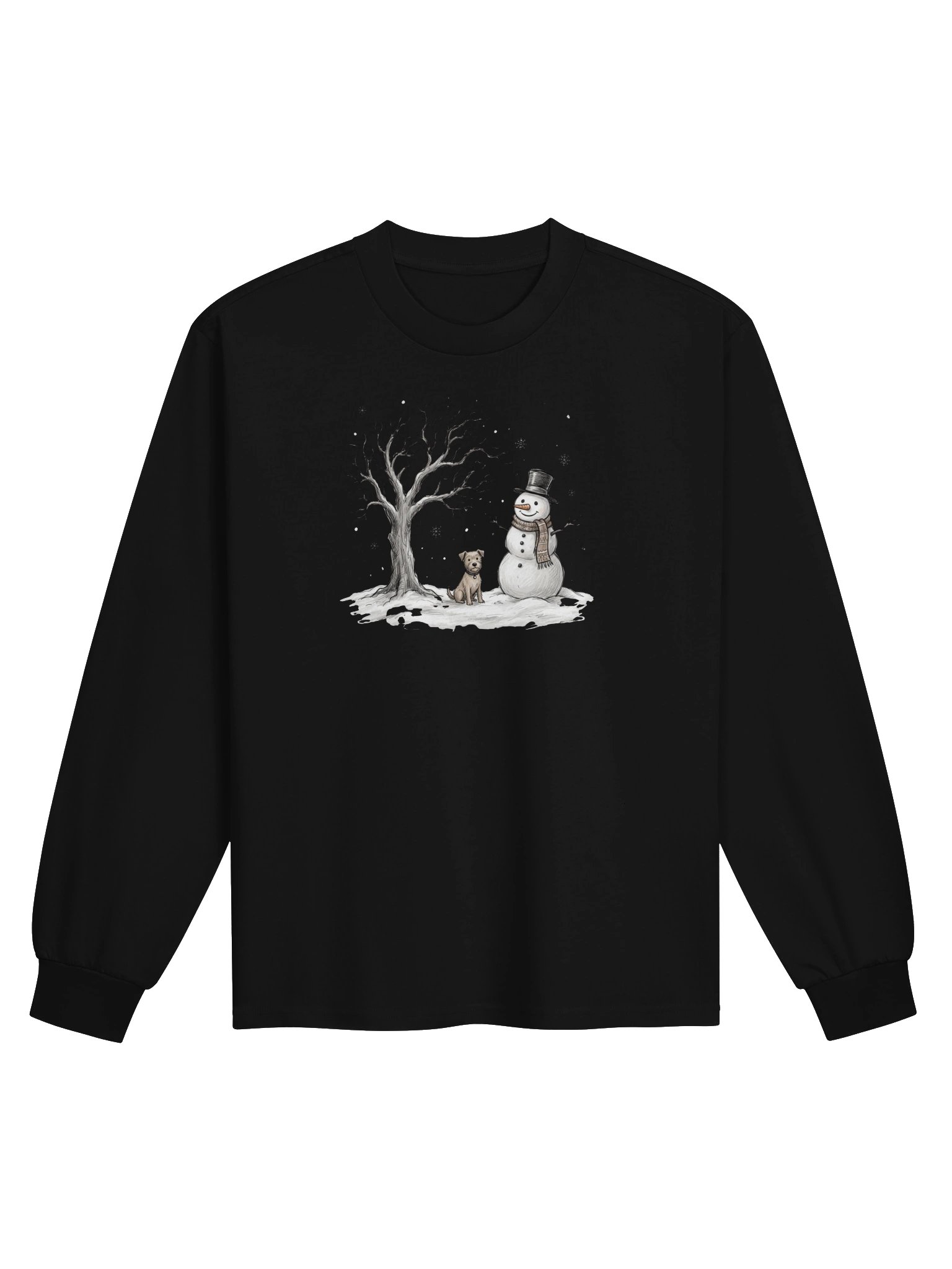 Vintage Snowman & Puppy Winter Sweatshirt product image (3)