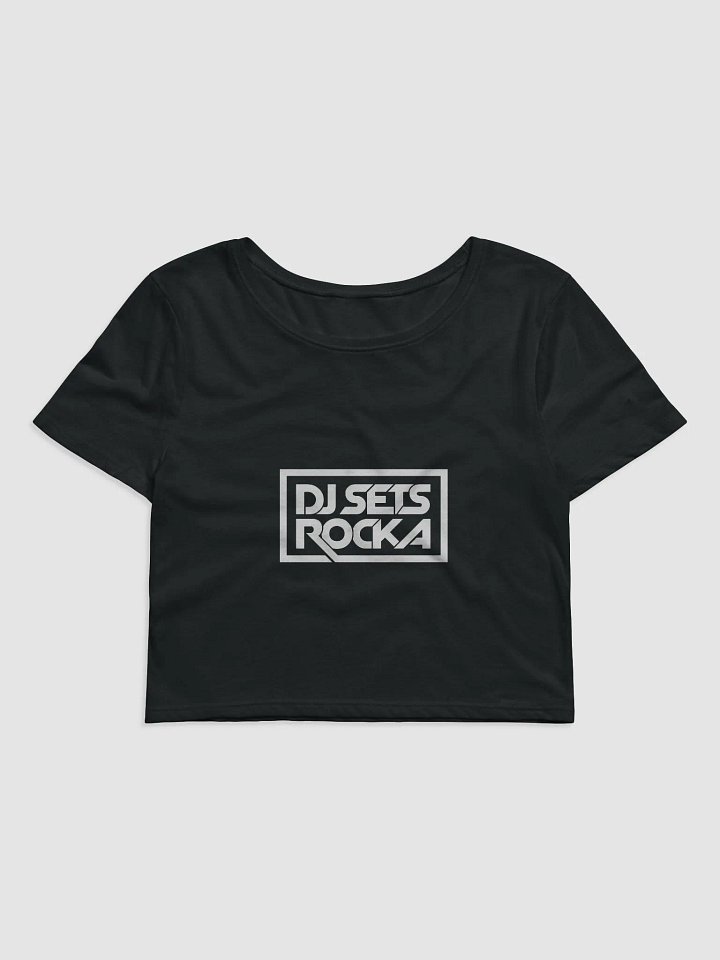 DJ SETSROCKA - Women's Crop Baby Tee - Black product image (1)