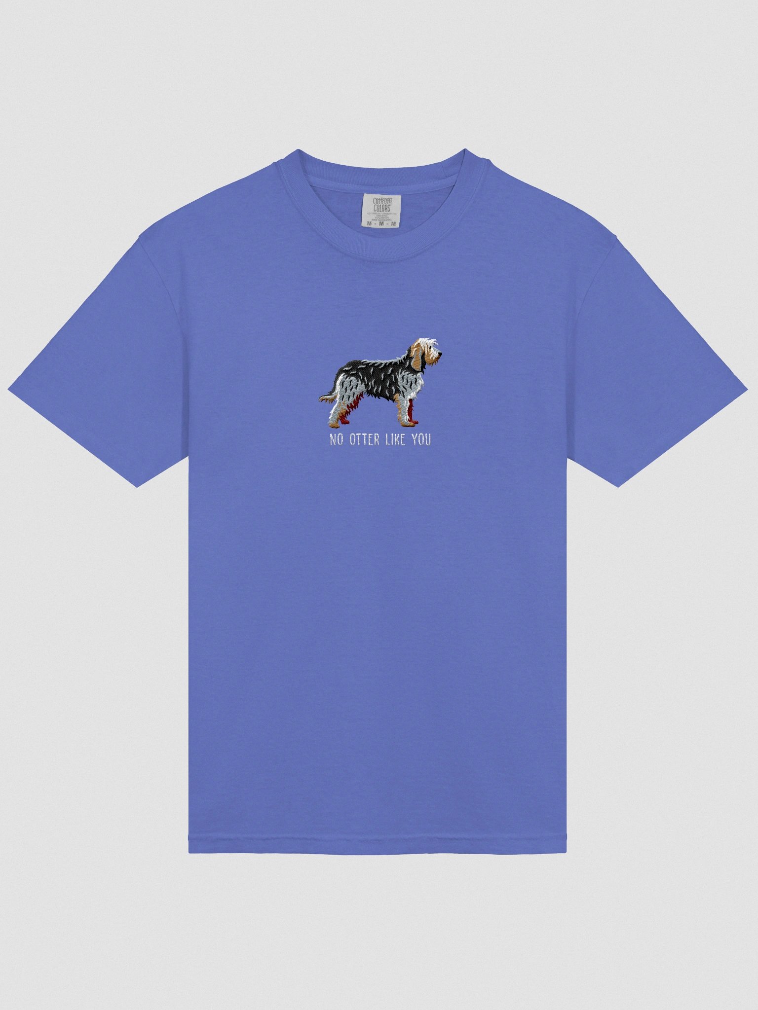 No Otter Like You T-Shirt(Embroidered) of an Otterhound(Gray) product image (6)