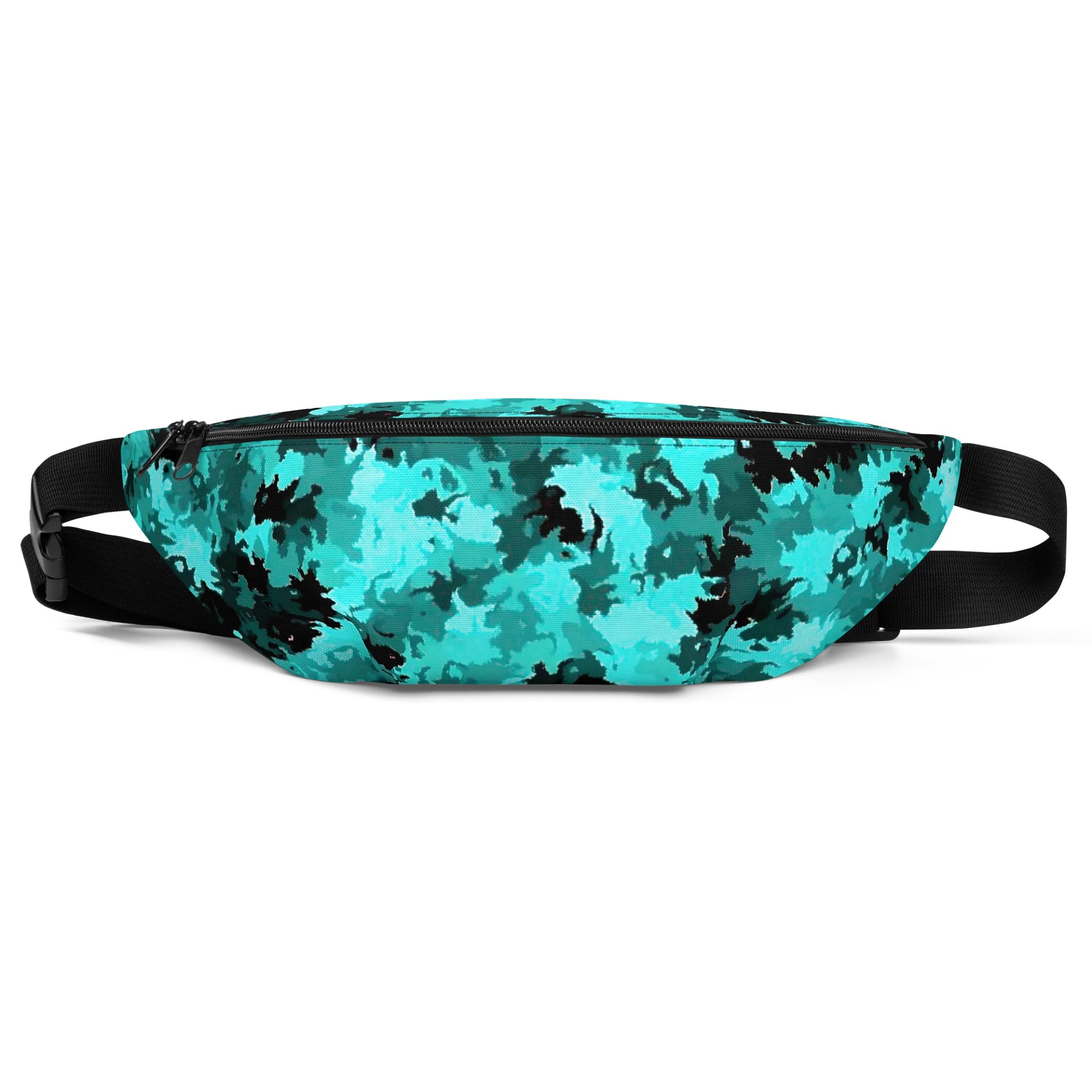 Turquoise Camo All-Over Fanny Pack product image (1)