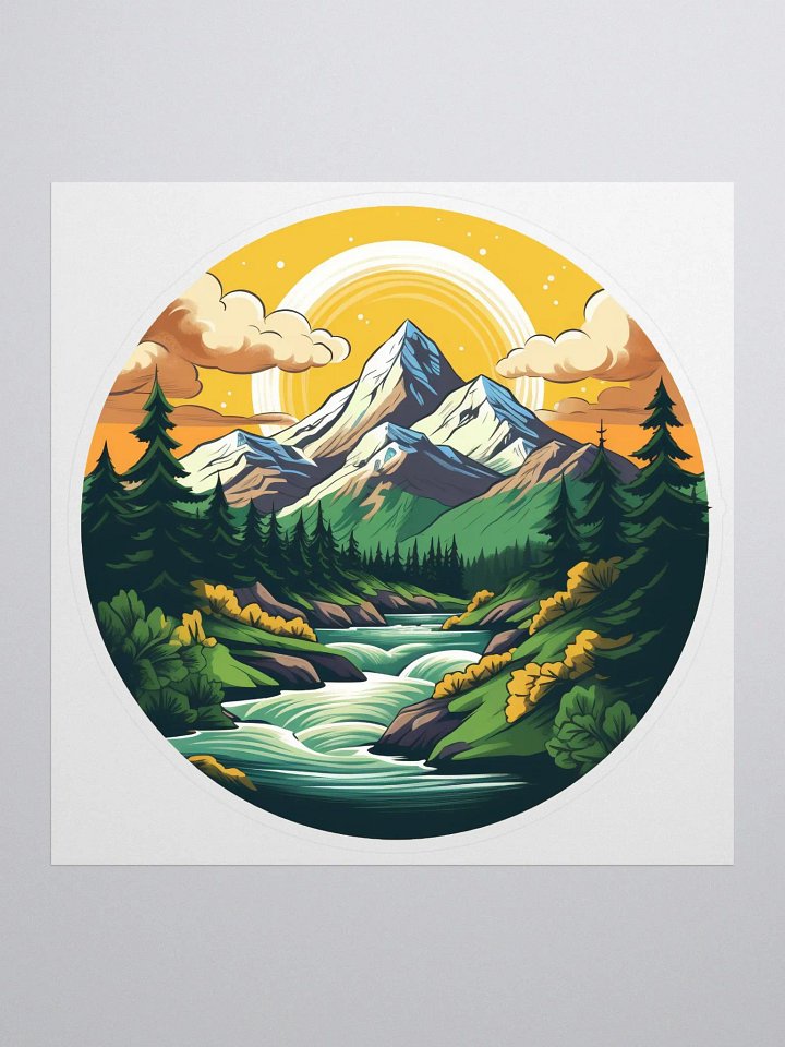 Morning Mountains sticker product image (1)
