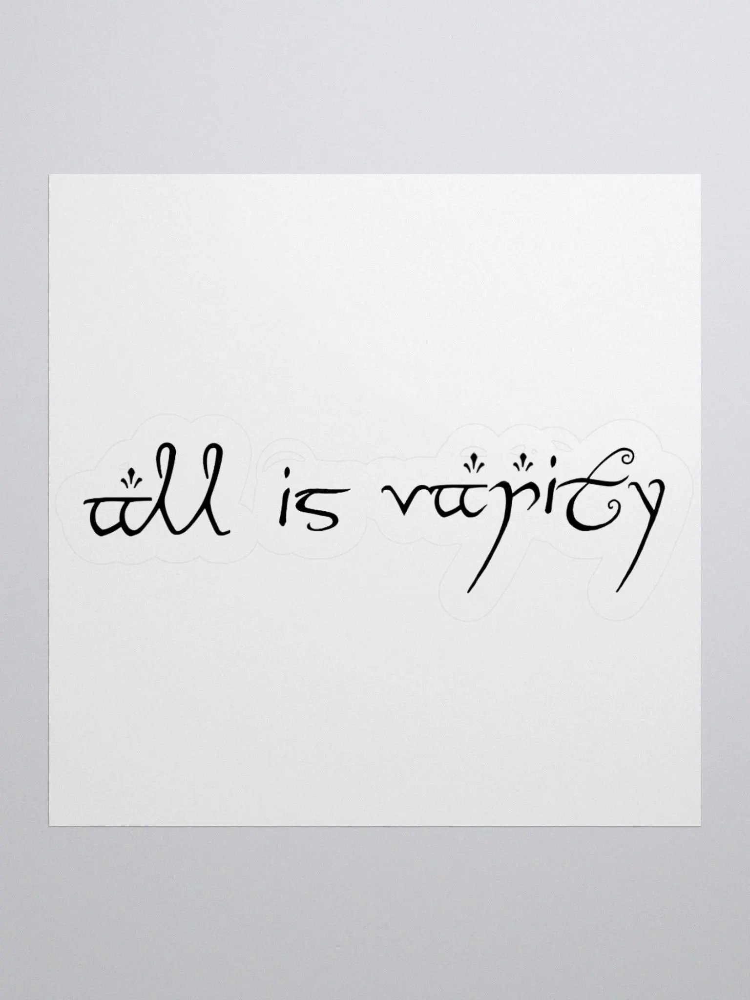 All Is Vanity Sticker product image (2)