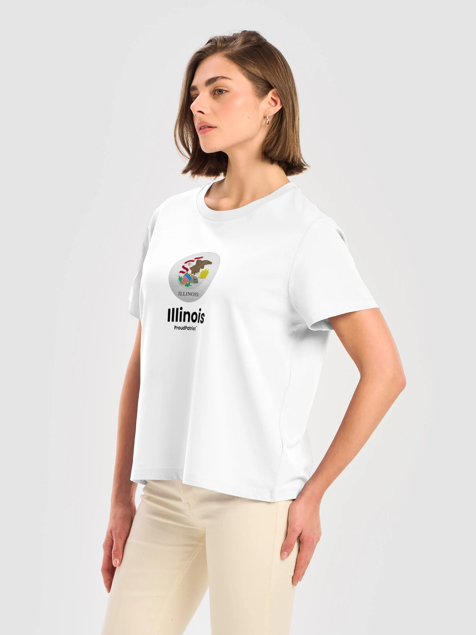 Illinois Women's Ribbed Neck T-Shirt product image (3)