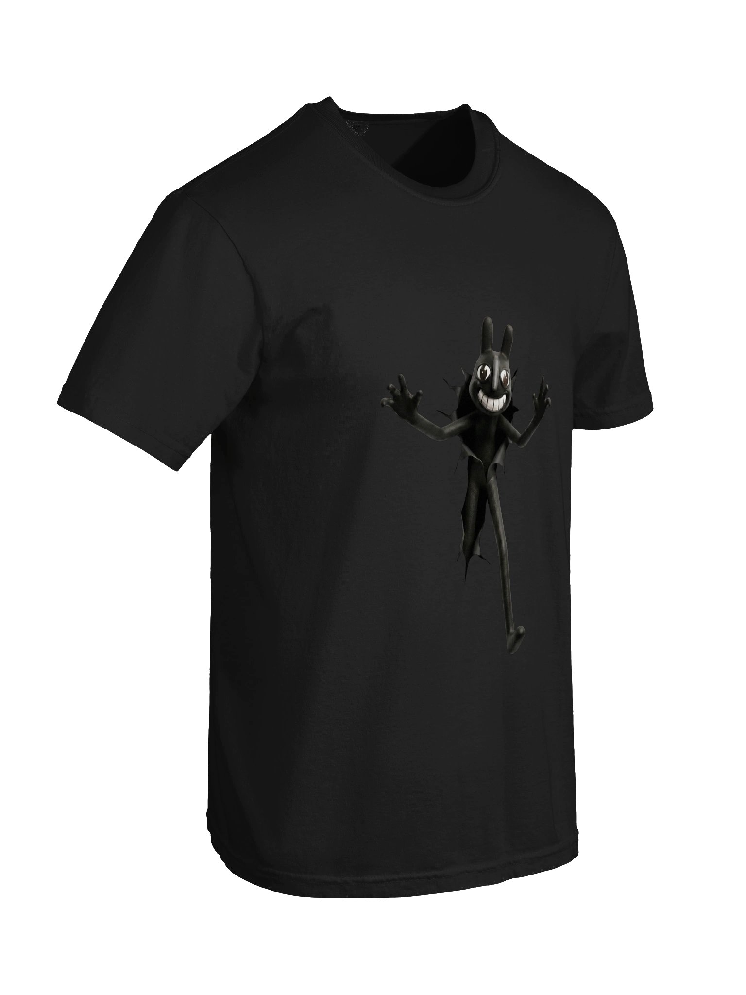 Ripped Wall Rabbit T-Shirt – Creepy Horror Aesthetic Unisex Tee product image (72)
