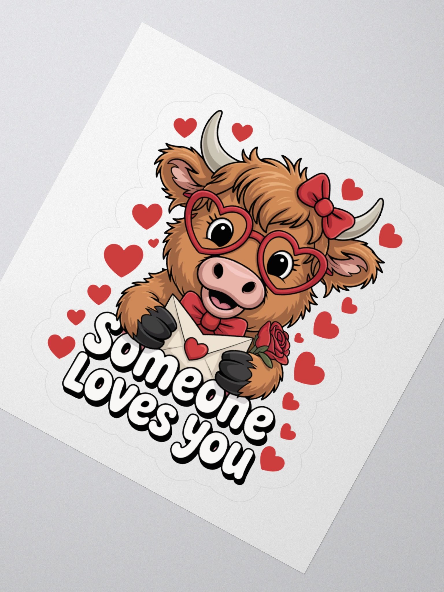 Valentine Cow Sticker Set product image (5)