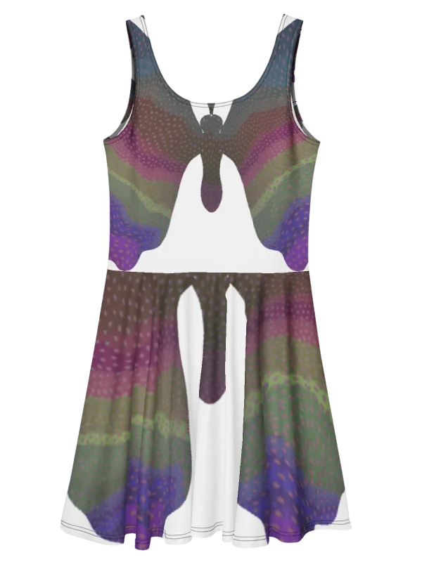 Ethereal Butterfly Drift – All-Over Print Skater Dress product image (3)