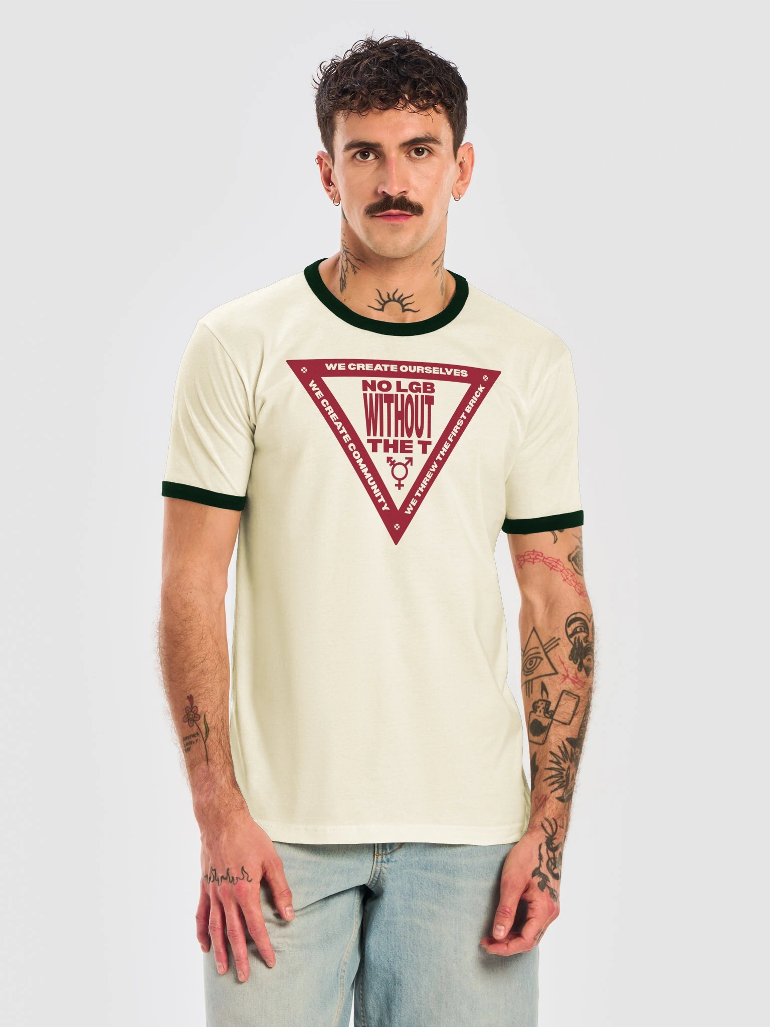 NO LGB WITHOUT THE T Ringer Tee product image (12)
