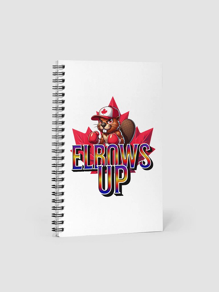 Elbows Up Maple Leaf Beaver Boxing Spiral Notebook product image (2)