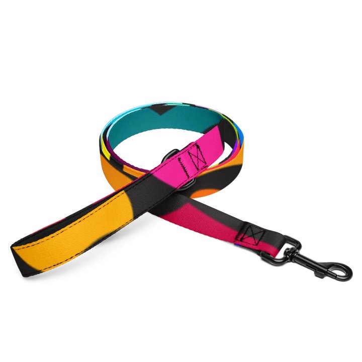 Vibrant Stripes Custom Pet Leash - Wave at Sunset product image (1)