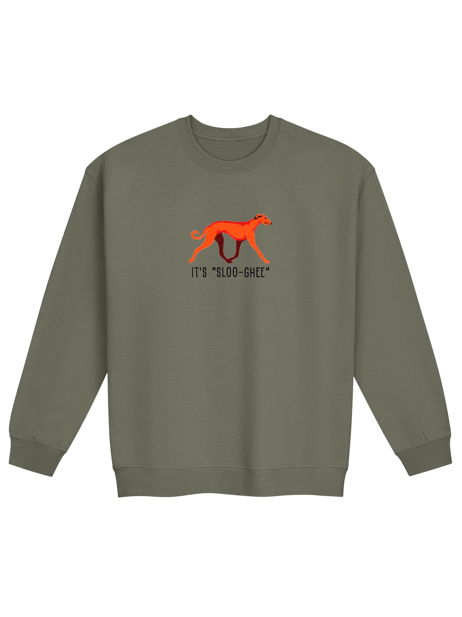 It's Sloo-Gee Sweatshirt(Embroidered) of a Sloughi(Red) product image (4)