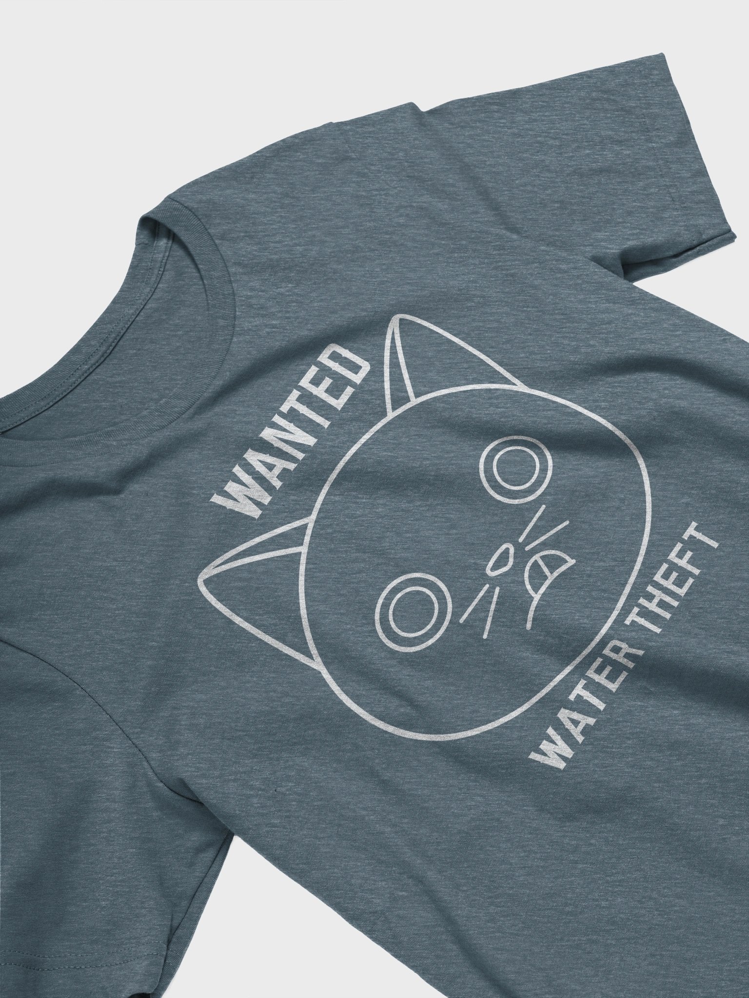 Wanted (Water Theft - White Print) - Unisex Adult Super Soft Lightweight T-shirt product image (2)