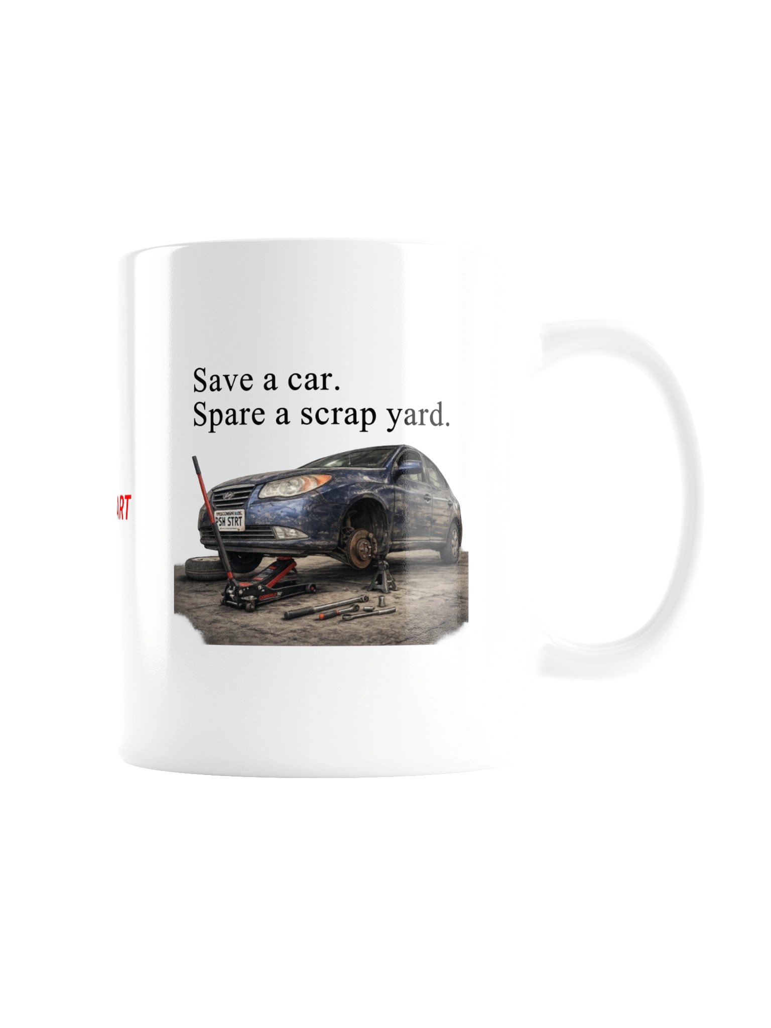 Save a car. Spare a scrap yard. (White Mug) product image (3)