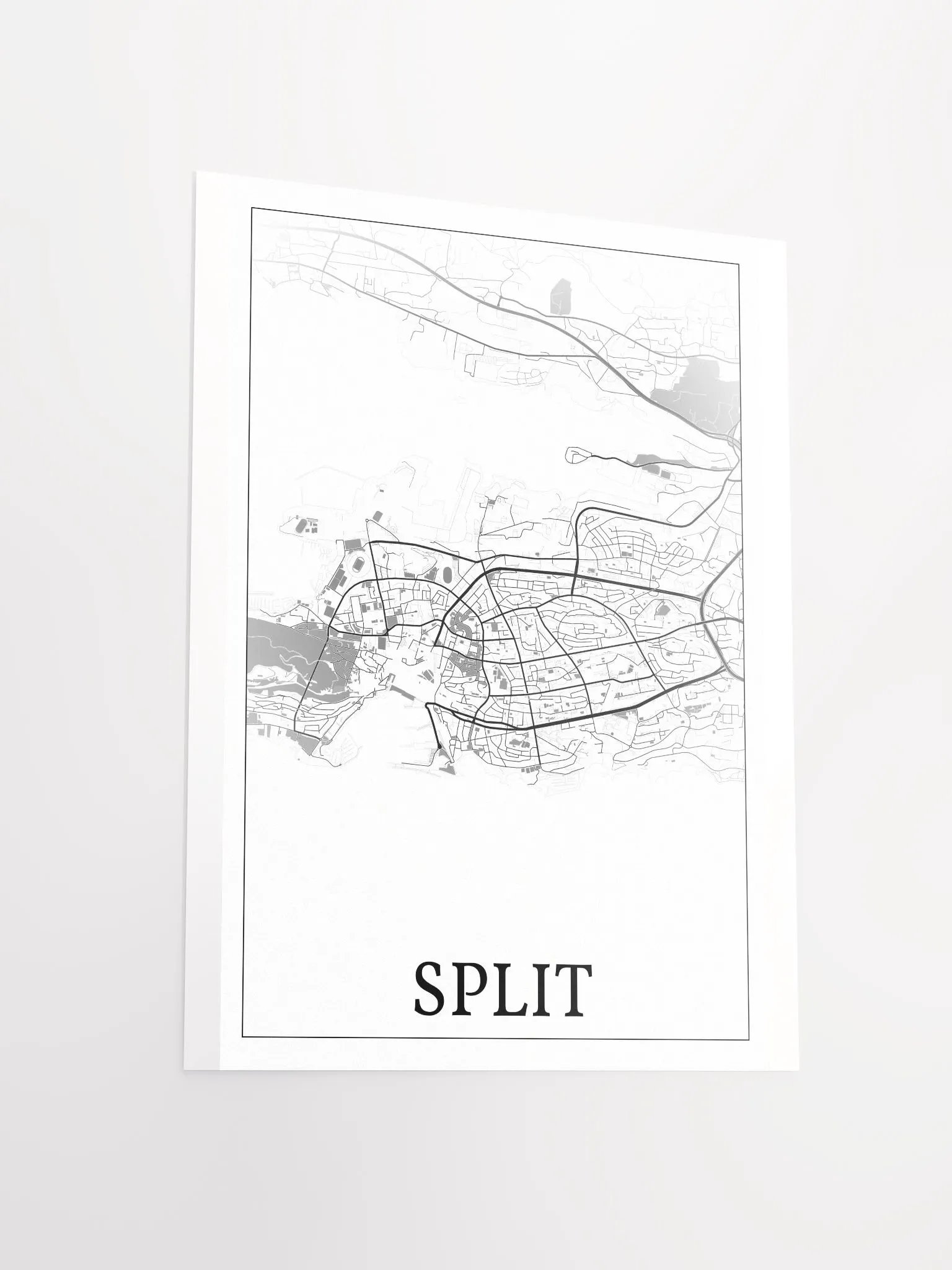 Split, Croatia, city map print product image (15)