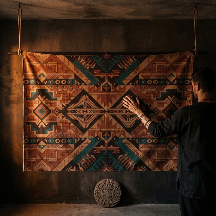 Aztec Ritual Flag — Ancient Geometry 03 product image (1)