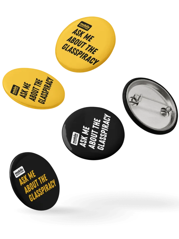 Ask Me About the Glasspiracy Button Pins product image (5)