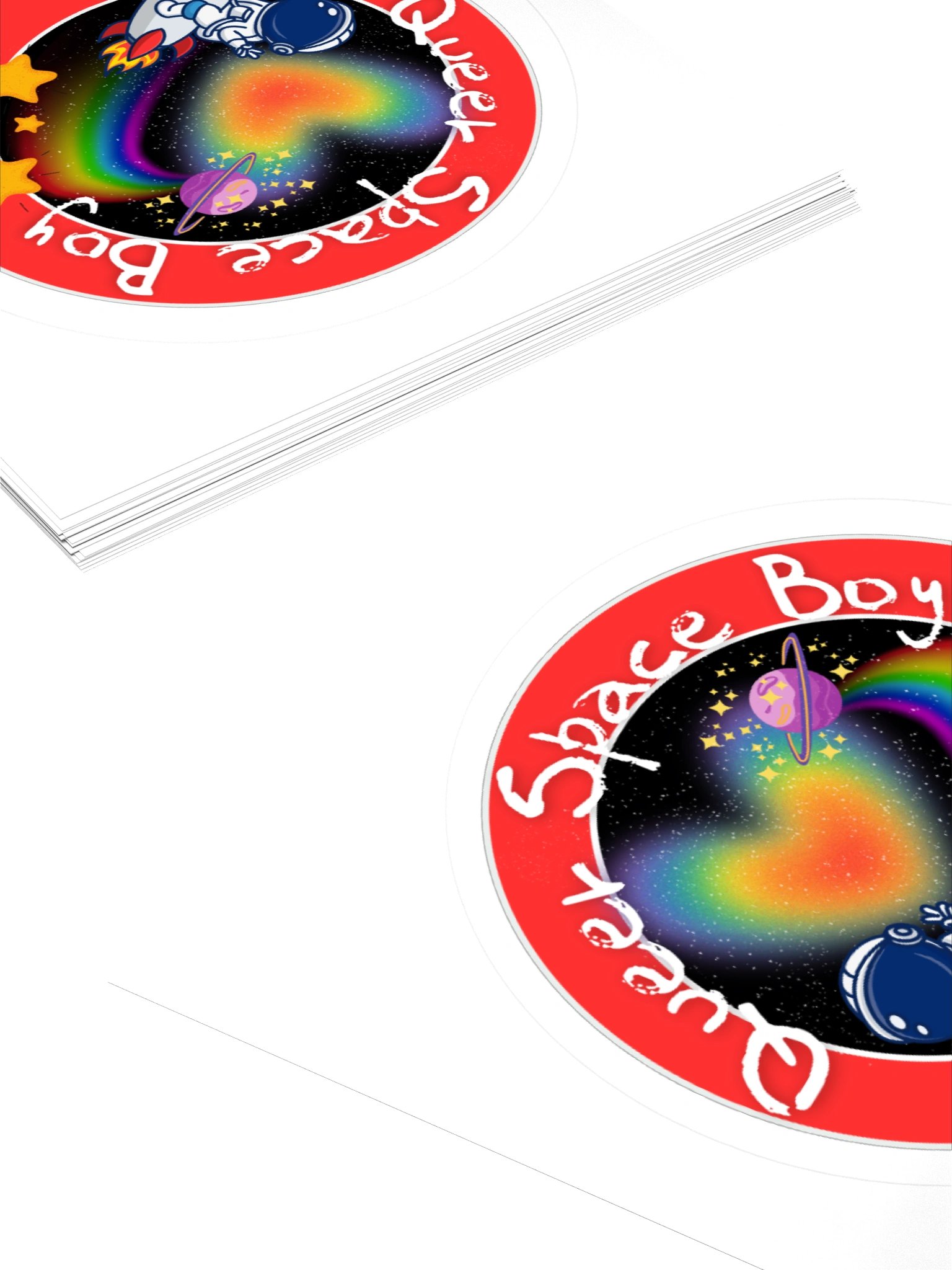 Queer Space Boy Circle Sticker product image (4)