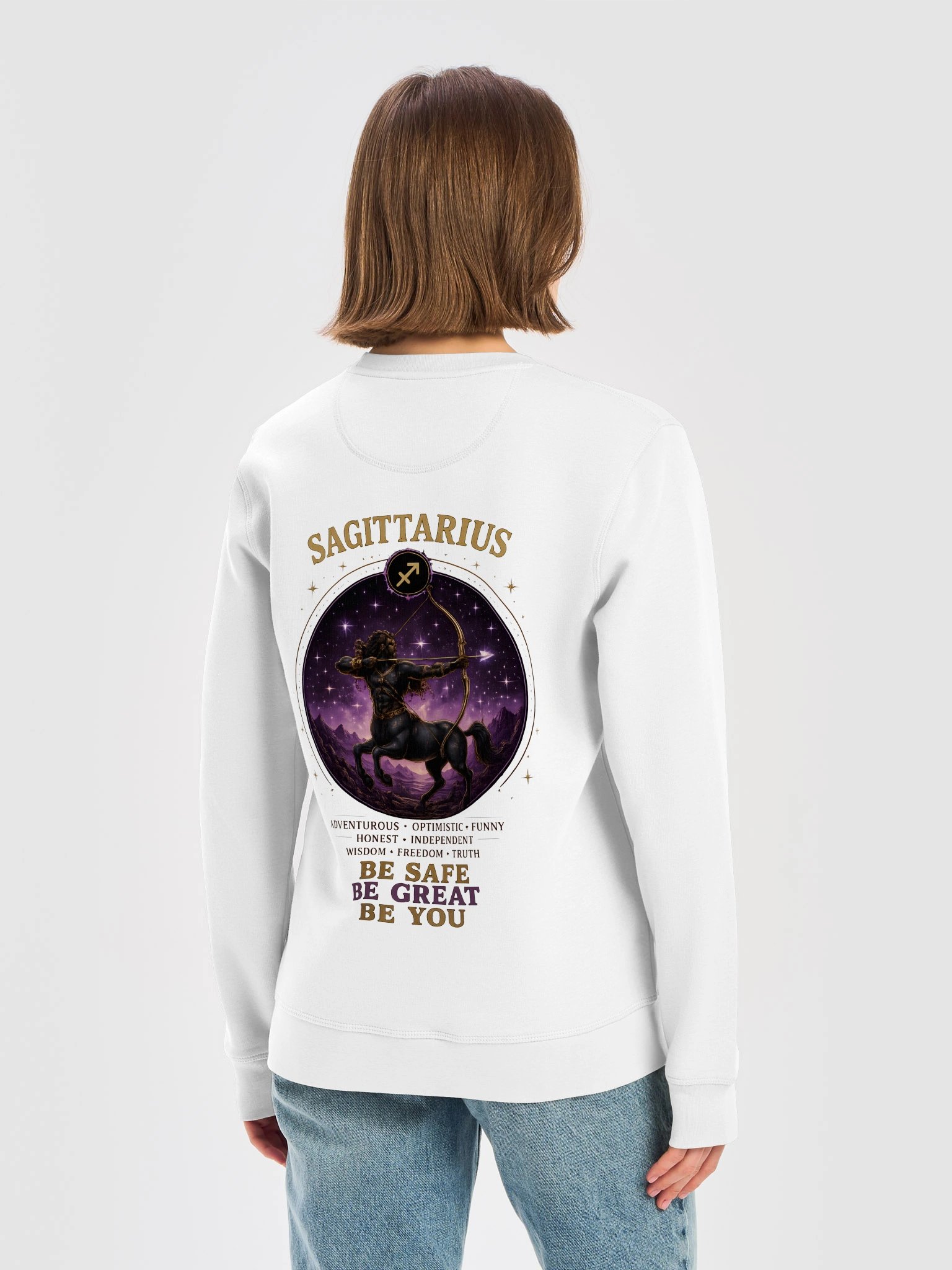 Sagittarius “Adventure Awaits” Premium Zodiac Crewneck product image (6)