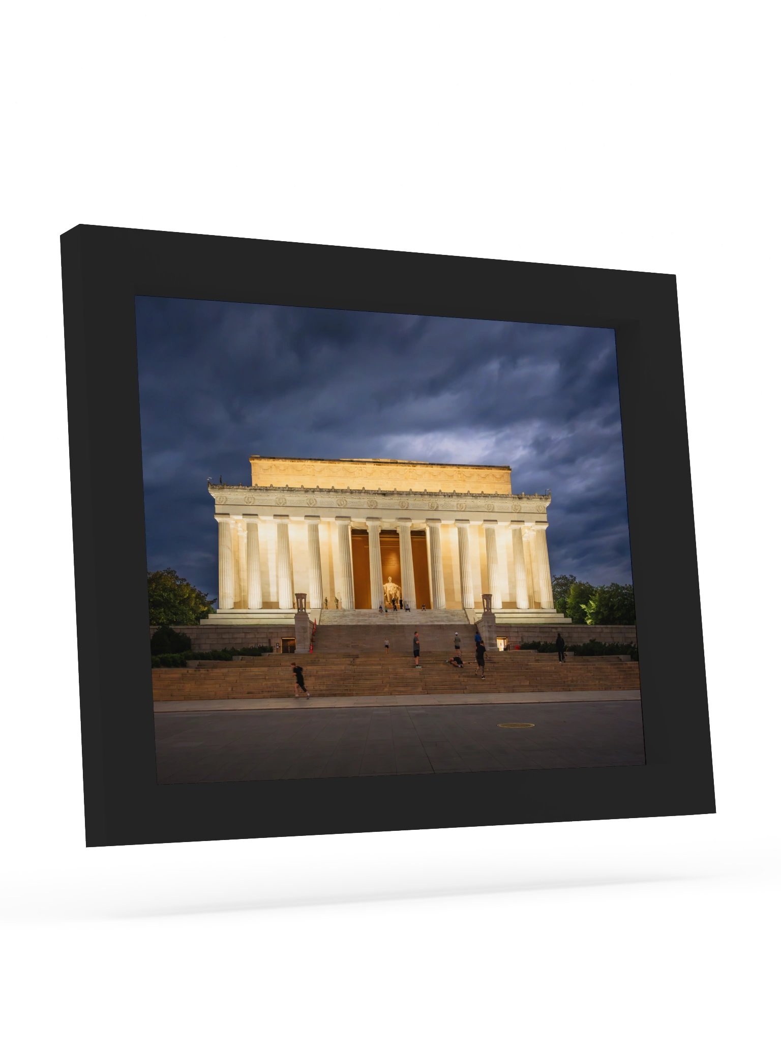 Beneath the Gathering Storm – Lincoln Memorial Framed Matte Poster product image (4)
