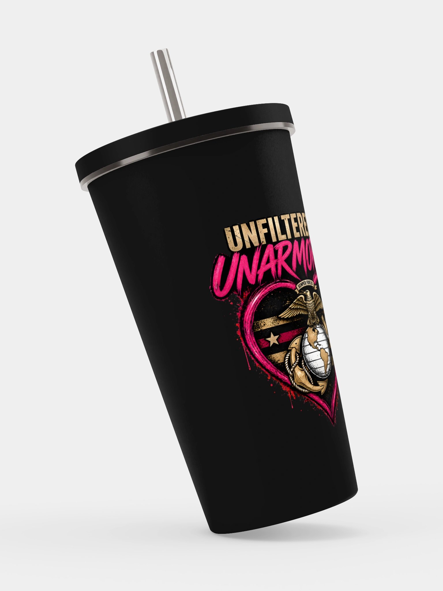 Marine Corps U&U Heart Tumbler product image (2)
